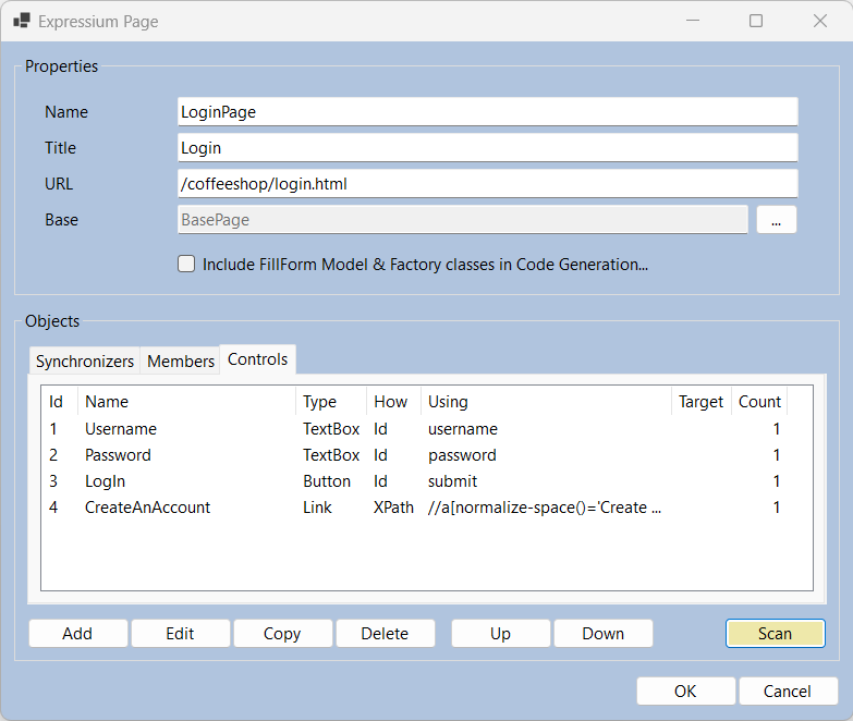 Page Dialog