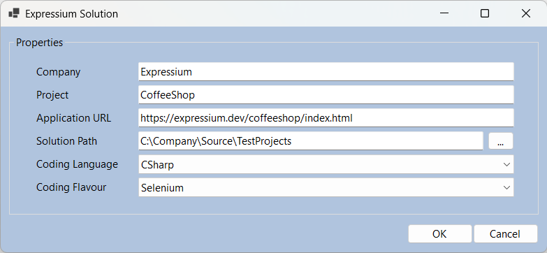 Solution Dialog